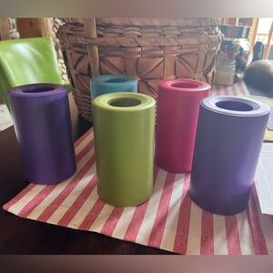 5 Battery Operated Candles Colorful